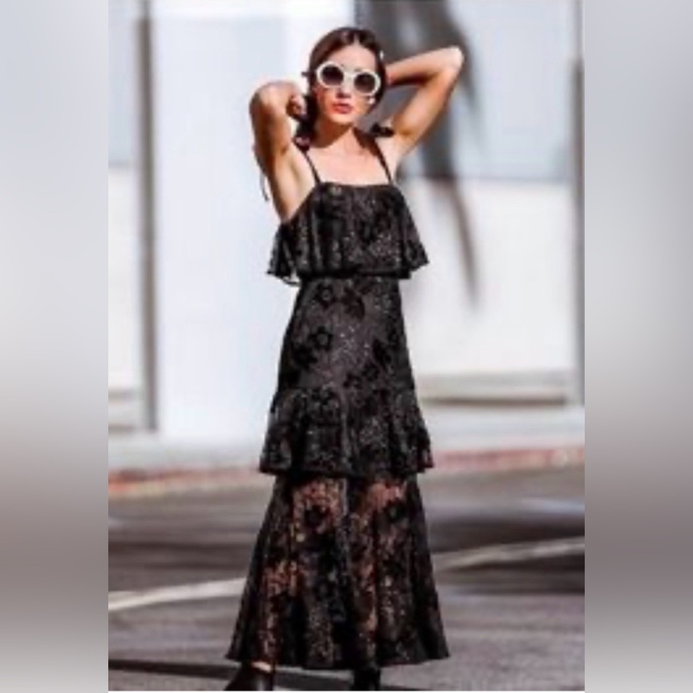 NWT ML MONIQUE LHULLIER VELVET OCCASION EVENING GOWN SIZE 2